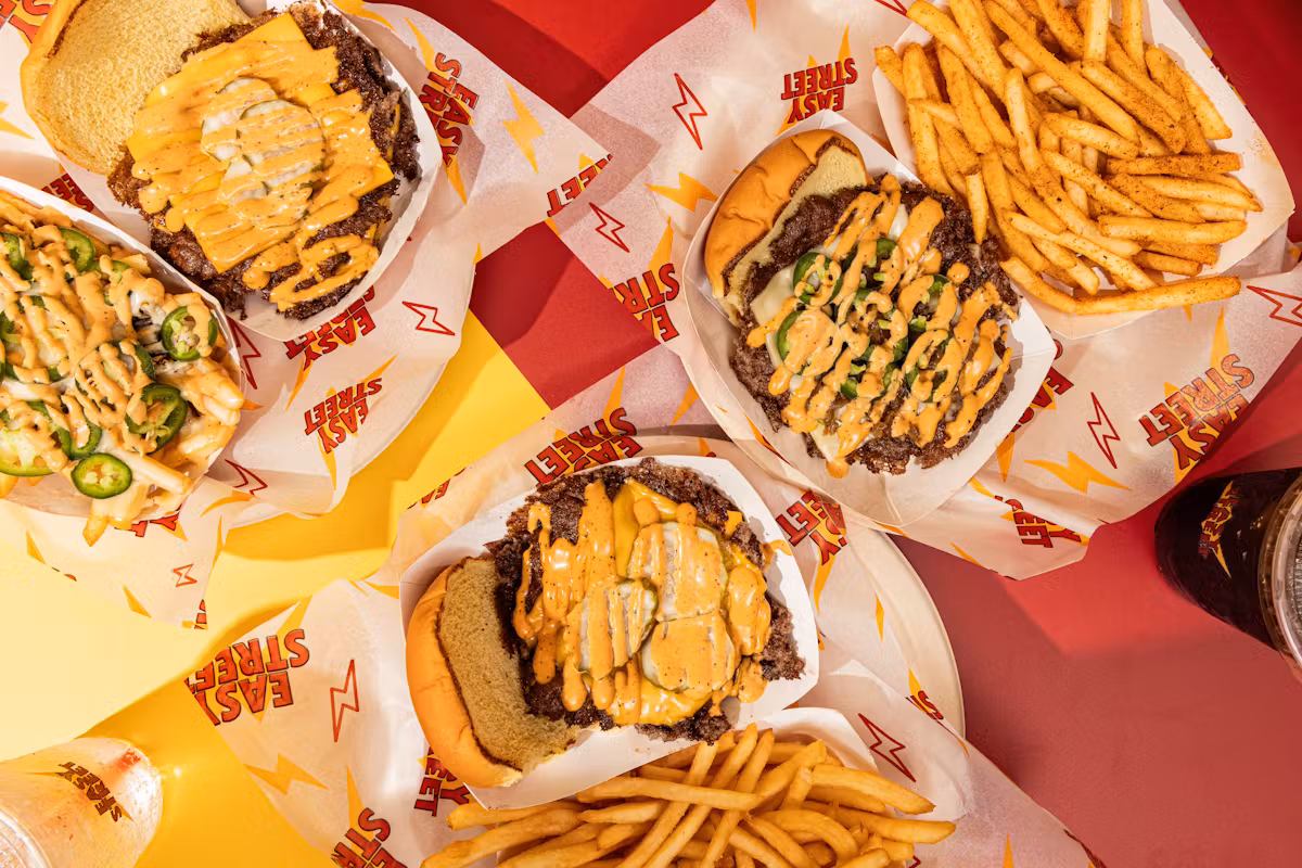 Easy Street smashburger with crispy edges